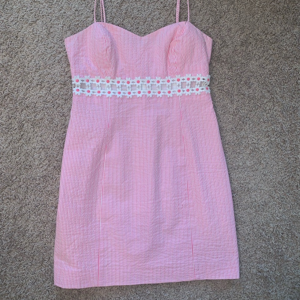 Lily Pulitzer Pink dress with flower cutout
